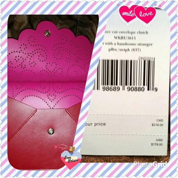 Kate Spade Laser Cut Envelope Leather Clutch - Picture 4 of 4