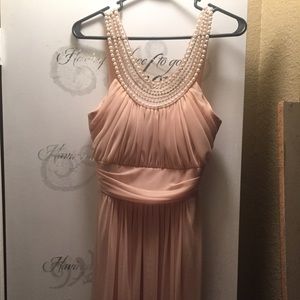 champagne prom dress