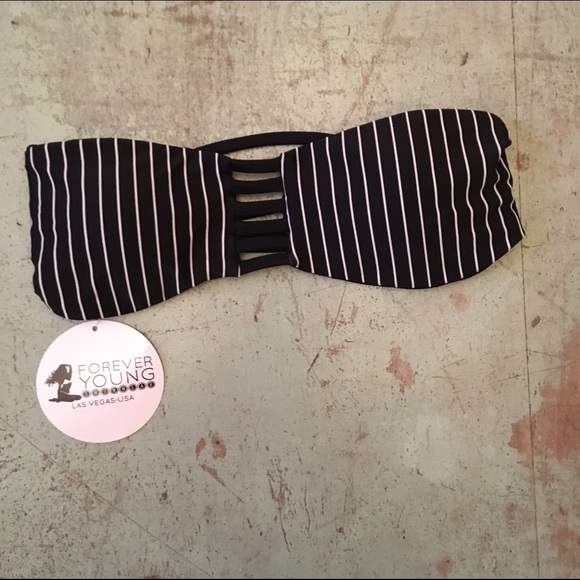 NWT bandeau top women's forever young swimwear