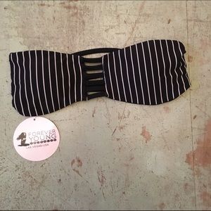 NWT bandeau top women's forever young swimwear