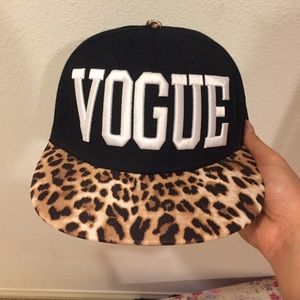 Cheetah print vogue snapback