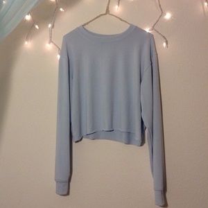 Brandy Melville cropped baby blue sweater