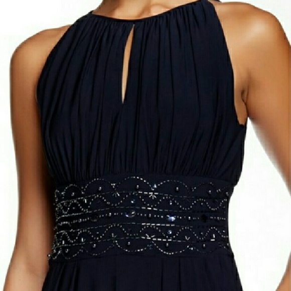 Eliza J. Navy Blue  Embellished Jumper Jumpsuit - Picture 4 of 4