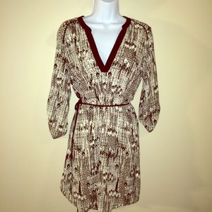 Trendy black and white printed dress