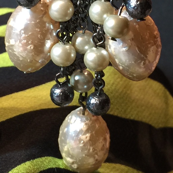 Faux Pearl Chandelier Earrings - Picture 3 of 3
