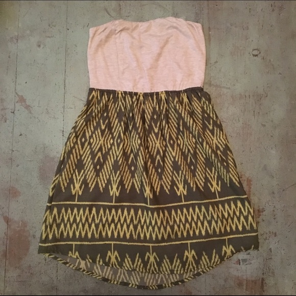 Green tribal and cream Roxy dress size extra small