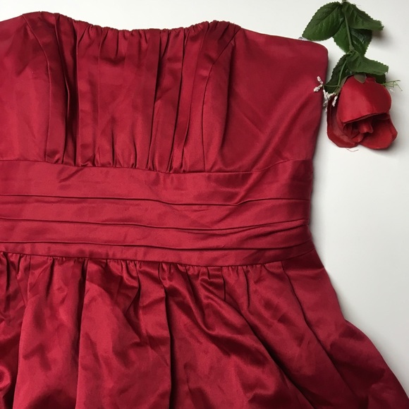 crimson red bridesmaid dresses