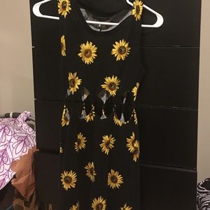 Cutout Sunflower mini dress