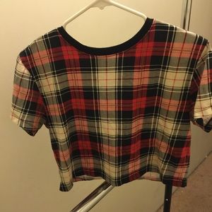 Forever 21 cropped plaid shirt