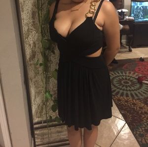 Bcbgmaxazria Black back out dress