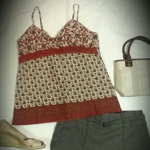 Maurices Boho Golden Glimmer Tank