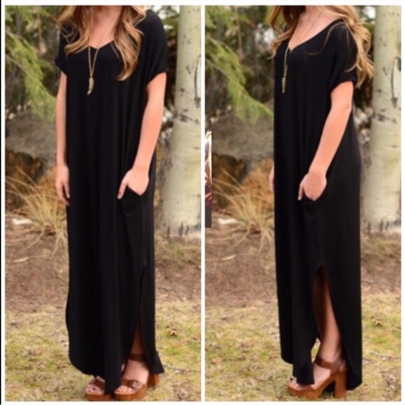 Vivacouture Dresses & Skirts - New Arrival Side Slit Maxi Cape  Dress