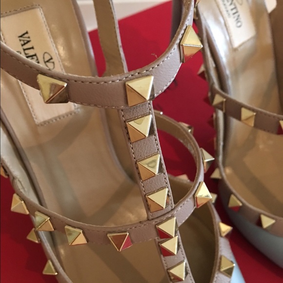 Valentino Leather Slingbacks T.100 in Sky Sorbet - Picture 4 of 4