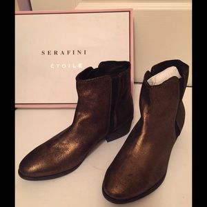 Serafina  Etoile Bronze Ankle Booties