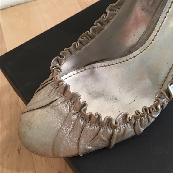 BCBGMAXAZRIA Platino Metallic Ballet Heels - Picture 4 of 4