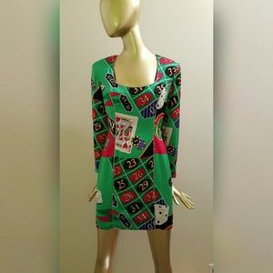 NICOLE MILLER | Long Sleeve 100% Silk Mini Dress