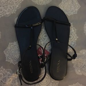 T-Strap black sandals