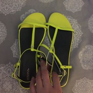 Yellow T-Strap sandals