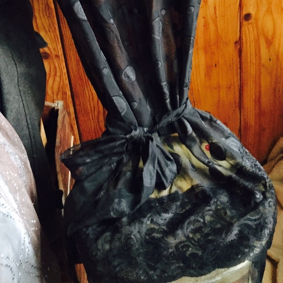 Black see through patterned short dress or top - Picture 4 of 4