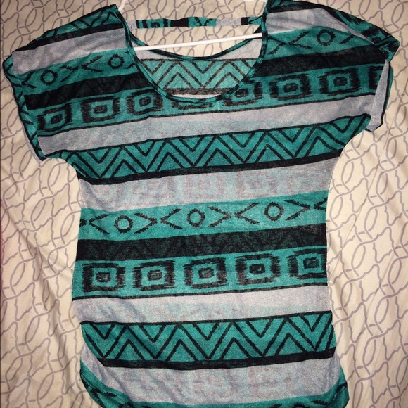 Teal top with tribals , very comfortable - Picture 2 of 2