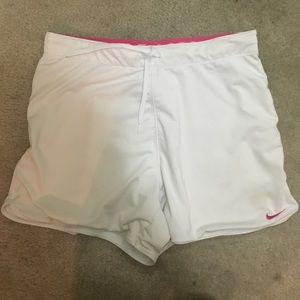 White Nike shorts