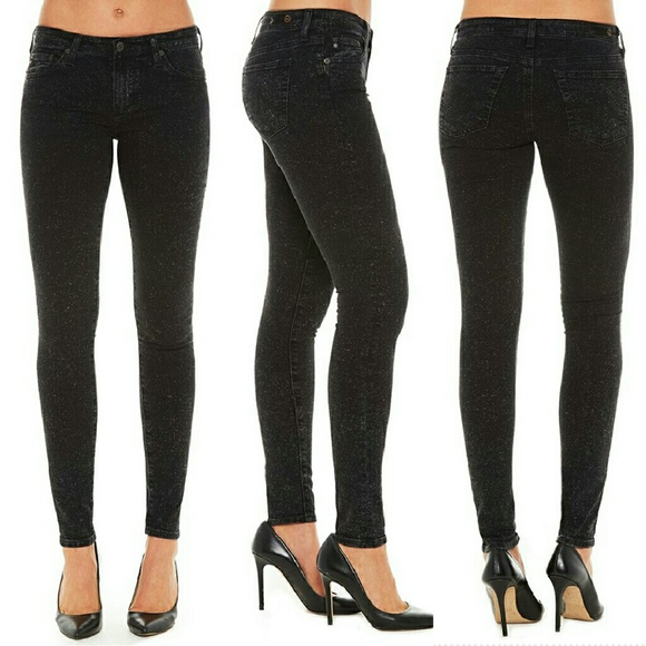 AG legging black glitter super skinny jean shimmer - Picture 2 of 4