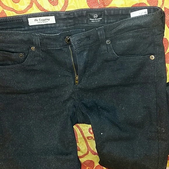 AG legging black glitter super skinny jean shimmer - Picture 4 of 4