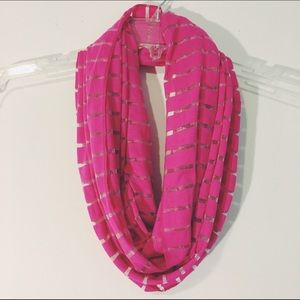 Super spring silver and pink scarf
