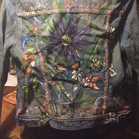Hand painted denim jacket