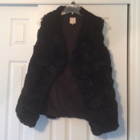Vince Camuto Signature Rabbit Fur Vest
