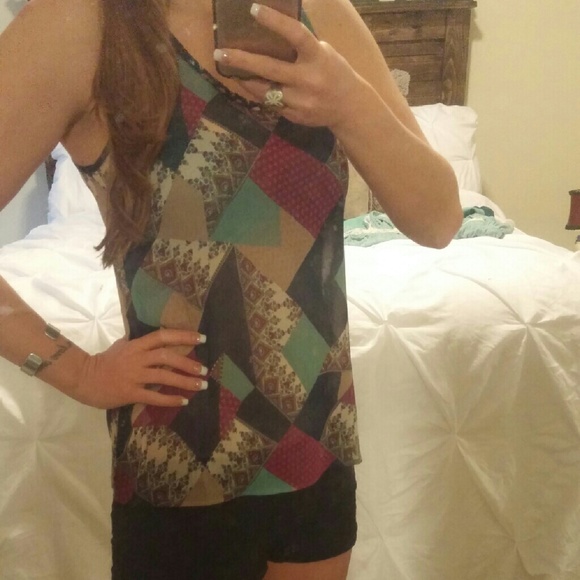 Lucky Brand Patchwork Tank