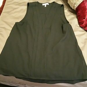 Black sleevless dress up or down shirt