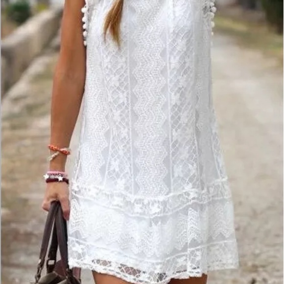 NWT White Summer Dress - Picture 2 of 3