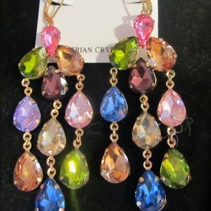 Austrian Crystal multi colored earrings
