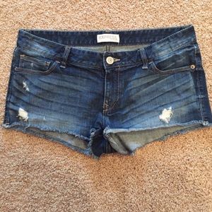 Express distressed shorts
