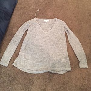 Grey Aeropostale lightweight v-neck sweater