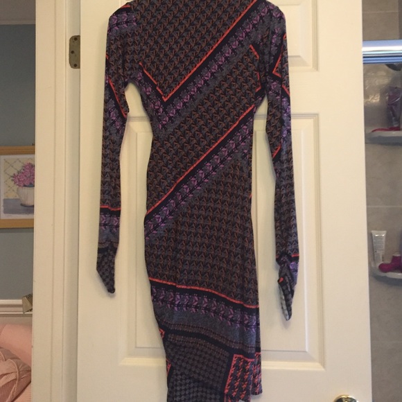 Multi color wrap dress - Picture 2 of 2