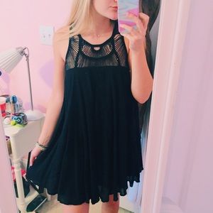 NWT black open-back dress
