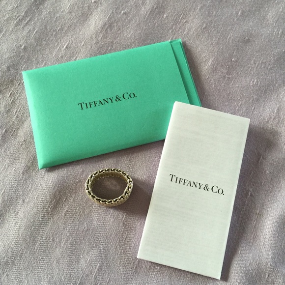 Tiffany & Co Silver Mesh Ring size 7