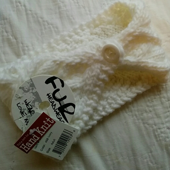 White soft headband NWT