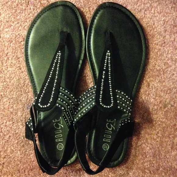 Black studed sandals