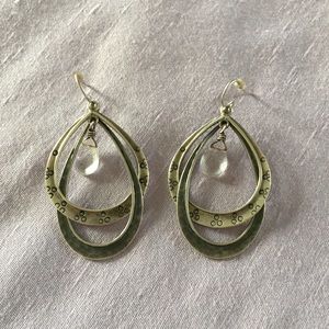Silpada Sliver Earrings w Crystal drop