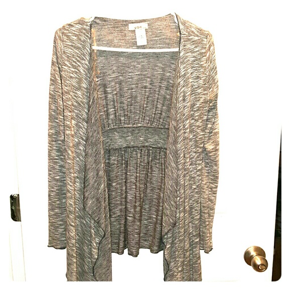 Heathered grey high low cardigan