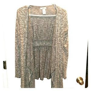 Heathered grey high low cardigan