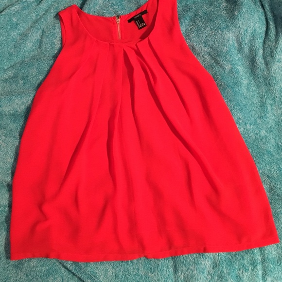 orange flowy tank top