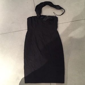 2000’s Black Formal mini dress off one-shoulder