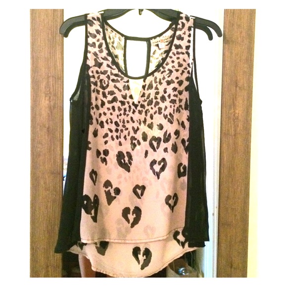 Altar' State sheer leopard tank top.