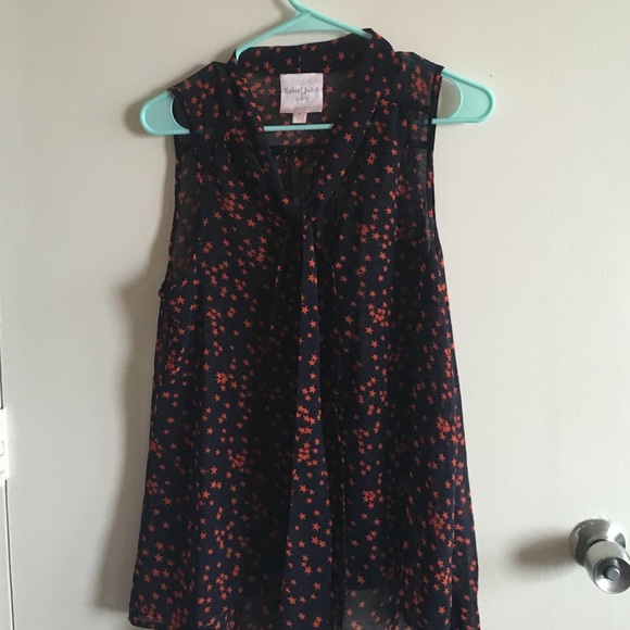 Star button up blouse