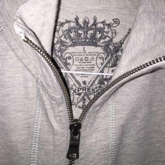 Express for Men Cotton Zip Up Sweatshirt - Large - Picture 2 of 3