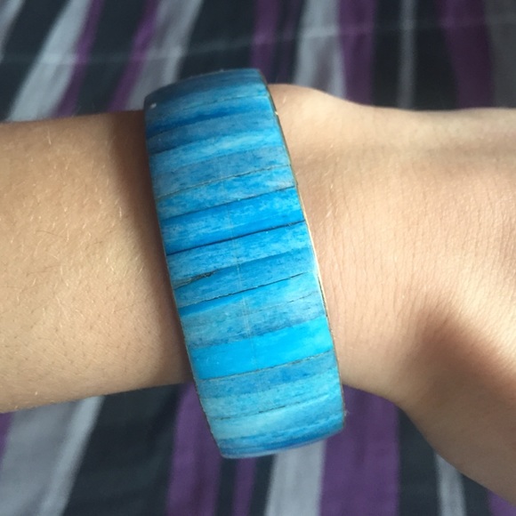 Large blue bangle - Picture 2 of 2